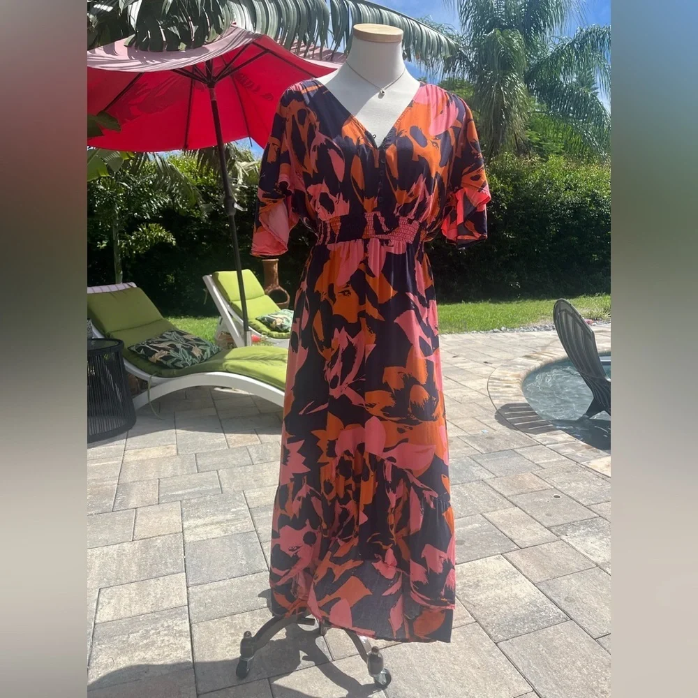 Anthropologie Abel The Label Floral Midi Dress - size medium - Picture 5 of 14